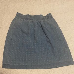 JCREW denim mini skirt